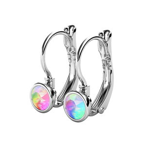 Charm Trending Women Tiny con cristales <span class=keywords><strong>Swarovski</strong></span> Pendientes de aro de diamantes Bisel colgante Diamante Mini Huggie Stud Pendientes Regalo - Product Image 1