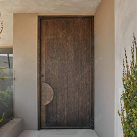 Australie villa design latte fer hing entrée double porte avec serrure intelligente pour entrée sans clé portes d'entrée pivotantes en aluminium