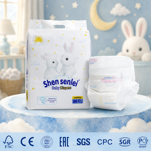 <span class=keywords><strong>Pannolini</strong></span> per Bambini Usa e Getta Professionali, in Tessuto Non Tessuto, con Protezione 3D Contro le Perdite, Inserto 100% Cotone - Servizio di Personalizzazione OEM - Product Image 1