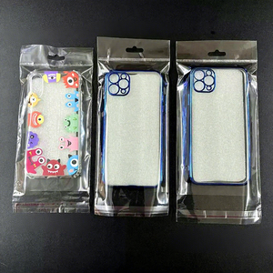 Sac en plastique OPP auto-adhésif recyclable avec logo imprimé personnalisé et trou de suspension pour l'emballage de coques de téléphone portable, 100 pièces - Product Image 3