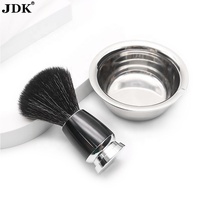 Rasoir moderne à 5 lames Kit de toilettage de barbe de luxe pour hommes Ensemble de rasage humide vintage de 4 pièces avec tasse Approvisionnement d'usine
