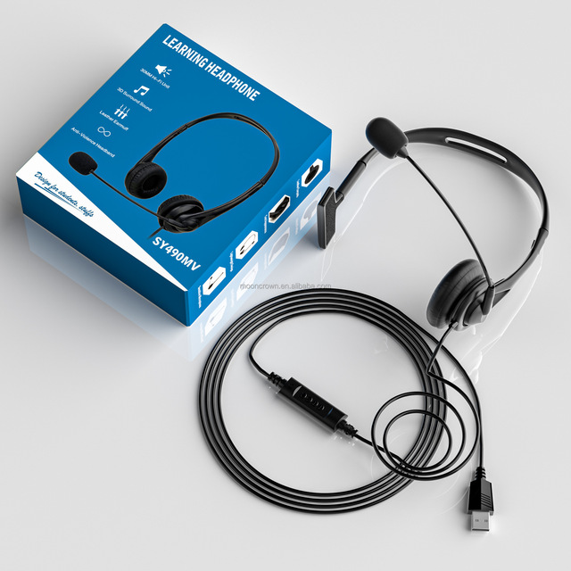 Professional Mono Gaming Mic Usb Headphone Microphone Call Center Office Phone Business Earphone Pc Gamer Wired Headset Mic