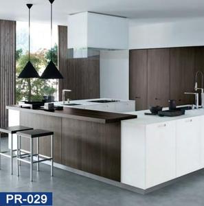 Gabinetes de Cocina Modulares de <span class=keywords><strong>Estilo</strong></span> Minimalista, Listos para Instalar, Diseño Integrado, Encimera de Madera Inteligente con Isla de Almacenamiento - Product Image 1