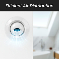 Diffuseur d'air rond en aluminium durable pour climatiseur, buse à jet d'air, diffuseur d'air ponctuel - Grande Vente