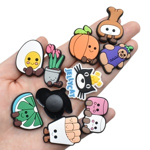 Custom Cartoon PVC Jelly Cat <b>Shoe</b> <b>Charms</b> Soft Rubber Upper Food Clog <b>Charms</b> Cherry 2.5-3.5cm Opp Bag - Product Image 6