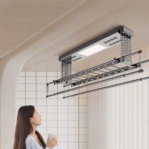 Customized double scissor style ultra-high automatic lifting intelligent home balcony electric <b>drying</b> <b>rack</b> - Product Image 2