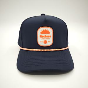 Nouveautés : Casquettes de baseball et de golf personnalisées avec patch en caoutchouc Dobby Dot, sportives, pour l'extérieur, ajustées, imperméables, avec cordon, prix d'usine, faible MOQ - Product Image 2