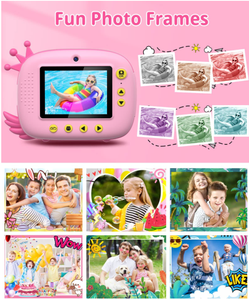 Cámara de impresión térmica para niños y niñas, juguetes de cámara Digital de dibujos animados, Mini cámara de impresora instantánea HD - Product Image 4