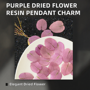 Meilleur pendentif en résine violette en forme de pétale de fleur, breloque artisanale, accessoire de bijoux floraux pour bracelet et collier DIY - Product Image 2