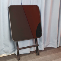 Moderner tragbarer Klappglas-Esstisch Indoor Outdoor Verwendung für Haushalt Camping Balkon Stilvolle Möbel für Esszimmer