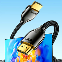 Cable HDMI SAMZHE 8K Versión 2.1 de 3FT/6FT 8K/60Hz 4K/120Hz, Cable Trenzado Delgado y Flexible con Malla de Algodón para Laptop/TV/Monitor/Proyector