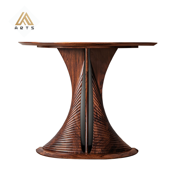 Hot Sale Unique Designed Luxury Modern Zingana Wood Living Room Furniture Solid Wood Console Table