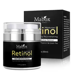 Mabox 2.5% Retinol Whitening चेहरा क्रीम विटामिन ई कोलेजन Retin विरोधी उम्र बढ़ने झुर्रियों मुँहासे Hyaluronic एसिड Whitening क्रीम