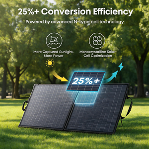 Anker SOLIX PS200 200W 25% Efficiency 5-year Warranty Bifacial Portable <b>Solar</b> <b>Panel</b> For Outdoor/Energy Storage Charging - Product Image 5