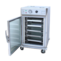 Petit chariot chauffe-plats commercial vertical à 5 niveaux, vitrine chauffante pour aliments