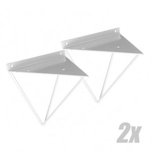 WEKIS Heavy-Duty Single Structure Metal Folding <b>Bracket</b> Powder Coated Screw-in Wall-Mounted Bench Table and Shelf - Product Image 5