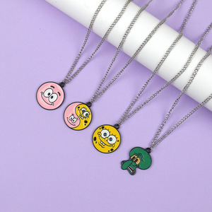 Collana con Ciondolo a Forma di <span class=keywords><strong>SpongeBob</strong></span> <span class=keywords><strong>SquarePants</strong></span>, Polpo Gigante e Fratello, Accessorio per Donna - Product Image 1