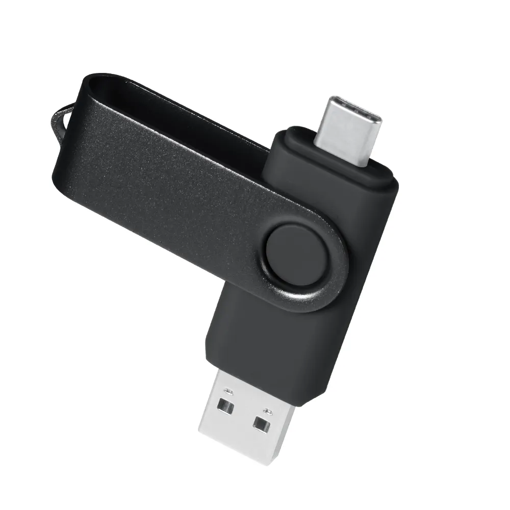 도매 2 에서 1 회전 USB C 스틱 2gb 4gb 64gb 메모리 클레 2.0 3.0 Pendrive 32gb 128gb Otg Type-C USB 플래시 드라이브