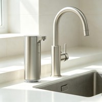Distributeur de savon automatique intelligent 300 ml, étanche IPX5, en acier inoxydable SUS304, rechargeable par USB, pour hôtels, du fabricant d'origine