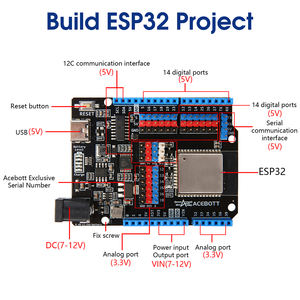 Acebot Zonne-Weerstation Starterskit Met Tutorial Learning Diy Programmeerbaar Esp32 Iot Steel Speelgoed Set Voor <span class=keywords><strong>Arduino</strong></span> - Product Image 3