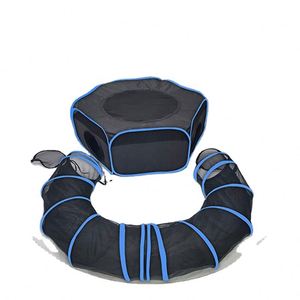 Parc de jeu pour petits animaux certifié BSCI avec tunnel de jeu, enclos imperméable pour lapins, tente-cage pour lapins avec tunnel rond - Product Image 3