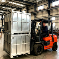 Conteneurs pliables en acier galvanisé pour l'industrie alimentaire, bacs à palettes IBC pliables