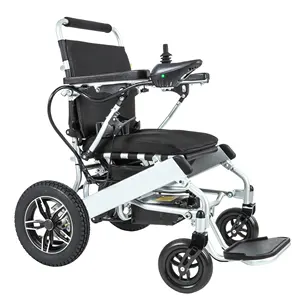 KSM-601Portable foldable wheelchair electric wheelchair hot sale ultra lightweight folding power wheelchair with manual recliner