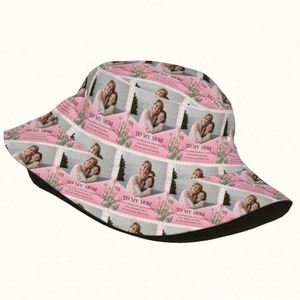 Customizable Lightweight Polyester Summer Cap Personalized Cartoon Floral Print Bucket <b>Hat</b> <b>for</b> Mom Perfect Mother's Day Gift <b>for</b> - Product Image 4