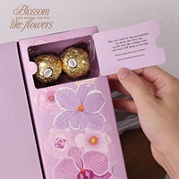 Nouvelle boîte à bonbons rectangulaire pour mariage, boîte surprise créative, design floral épanoui style Instagram, boîte cadeau romantique en papier