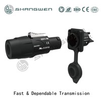 Outdoor IP65 3-Pin Powercon-Steckverbinder, Stecker & Buchse 20A 250V UL94-V0 PA6 mit Verriegelung und plattierten Kupferlegierungskontakten
