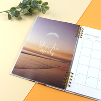 Carnet de notes personnalisé A5 avec reliure spirale, couverture rigide, journal, agenda, impression pour le bureau, cadeau d'entreprise