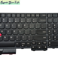 Keyboard Backlit Bahasa Inggris AS untuk Lenovo Thinkpad L15 2020 L15 GEN 1 L15 GEN 2 SN20W68073 Keyboard Baru Bingkai Hitam dan Trackpoint