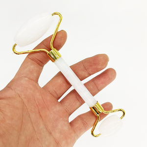 Rouleau de massage facial en cristal de quartz rose et de jade vert, vente en gros, produit phare - Product Image 6