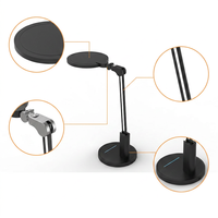 Lampe de bureau LED multifonctionnelle, lumière de lecture pour le soin des yeux, 3 niveaux de température de couleur réglables, variateur de luminosité coulissant, lampe de table pliable