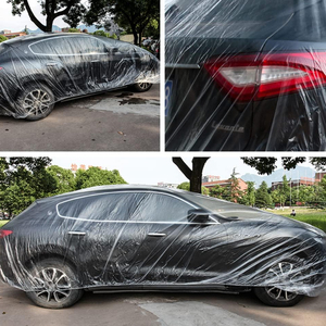 <span class=keywords><strong>Housse</strong></span> de voiture jetable en <span class=keywords><strong>plastique</strong></span> transparent pour Abarth 500 (2010-2016) Design sportif Imperméable avec bande élastique - Product Image 6