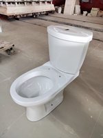 Ensemble WC moderne deux pièces de Parma, toilettes en céramique à double chasse Twyford, exportées vers l'Afrique, styles de conception P-Trap et S-Trap