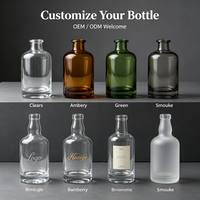 Bouteille en verre lourd de 500 ml pour spiritueux, vente en gros, qualité alimentaire, vide, pour l'emballage d'alcool