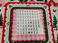 Jeu de Mahjong Automatique Américain Moderne de Noël, Tuiles Rouges en Mélamine Double Couche, Portable et Écologique, pour 4 Joueurs, Soirée de Jeu