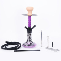 Nouvelle conception 43cm Portable Arguile luxe en alliage d'aluminium russe allemand Shesha ensemble de narguilé