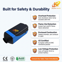 Chauffage au diesel OkyRie AS50-1 5KW 12V 24V 17000BTU pour voiture, camion, camping-car, fourgonnette, chauffage de stationnement au diesel avec télécommande LCD