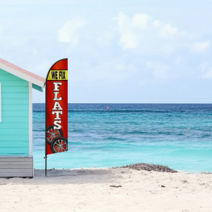 Bandera de <span class=keywords><strong>playa</strong></span> de plumas personalizada, decoración de publicidad al aire libre de alta calidad, tipo lágrima, banderas para arreglar pisos, promoción de ventas - Product Image 3