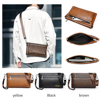 Bolso Bandolera de Cuero PU para Hombre WEIXIER, Resistente al Desgaste, con Cierre, para Teléfono Móvil, Impermeable, para Cintura