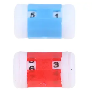 One-Stop Service Random Color Plastic Knit Knitting Needles Row Counter 2.2*1.2cm finger tally counter