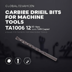 Carbide <b>Drill</b> Bit TA1006 12xD Nano TiAlN Coated With 4 <b>Guide</b> Pads For Machine Tools - Product Image 3