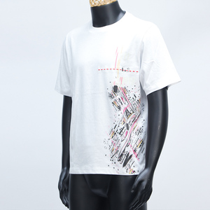 T-shirt Homme de Haute Qualité, Fabricant, Designer, Impression Graffiti Abstraite, T-shirt en Coton Blanc Surdimensionné Personnalisé pour Hommes - Product Image 5