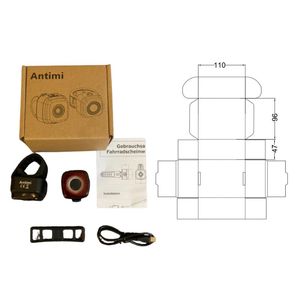 Tốt nhất người bán stvzo xe đạp Ánh Sáng Thiết lập 30Lux dẫn phía trước trở lại đèn hậu không thấm nước ABS pin Powered xe đạp đèn phía sau Tay Lái Xe Đạp ánh sáng - Product Image 6