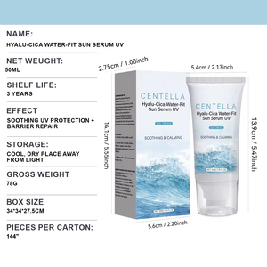 OEM Private Label Hyalu-Cica Water-Fit Sun <b>Serum</b> UV Organic <b>Face</b> Care Products for Day Sun Protect and Moisturizing - Product Image 4