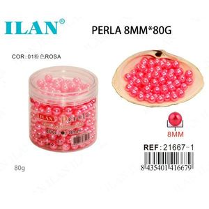 Perle di Ilatone 8mm 80g Rosa per Creazione di Gioielli - Product Image 1