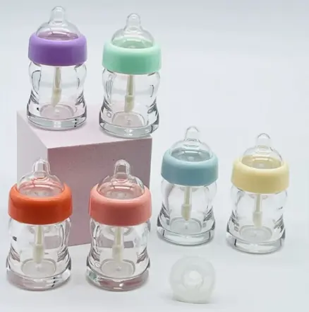 6ml Empty Milk Bottle Lip Gloss Tube DIY Plastic Lipgloss Tube Transparent/Yellow/Pink Lip Gloss Cosmetic Container
