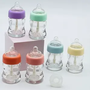 6毫升空牛奶瓶唇彩管DIY塑料唇彩管透明/黄色/粉色唇彩化妆品容器